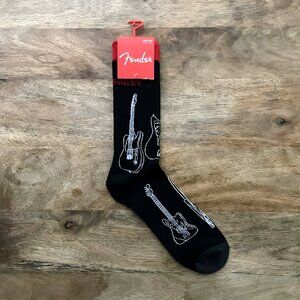 5/$20 NEW Adult Black & White Fender Guitar Socks